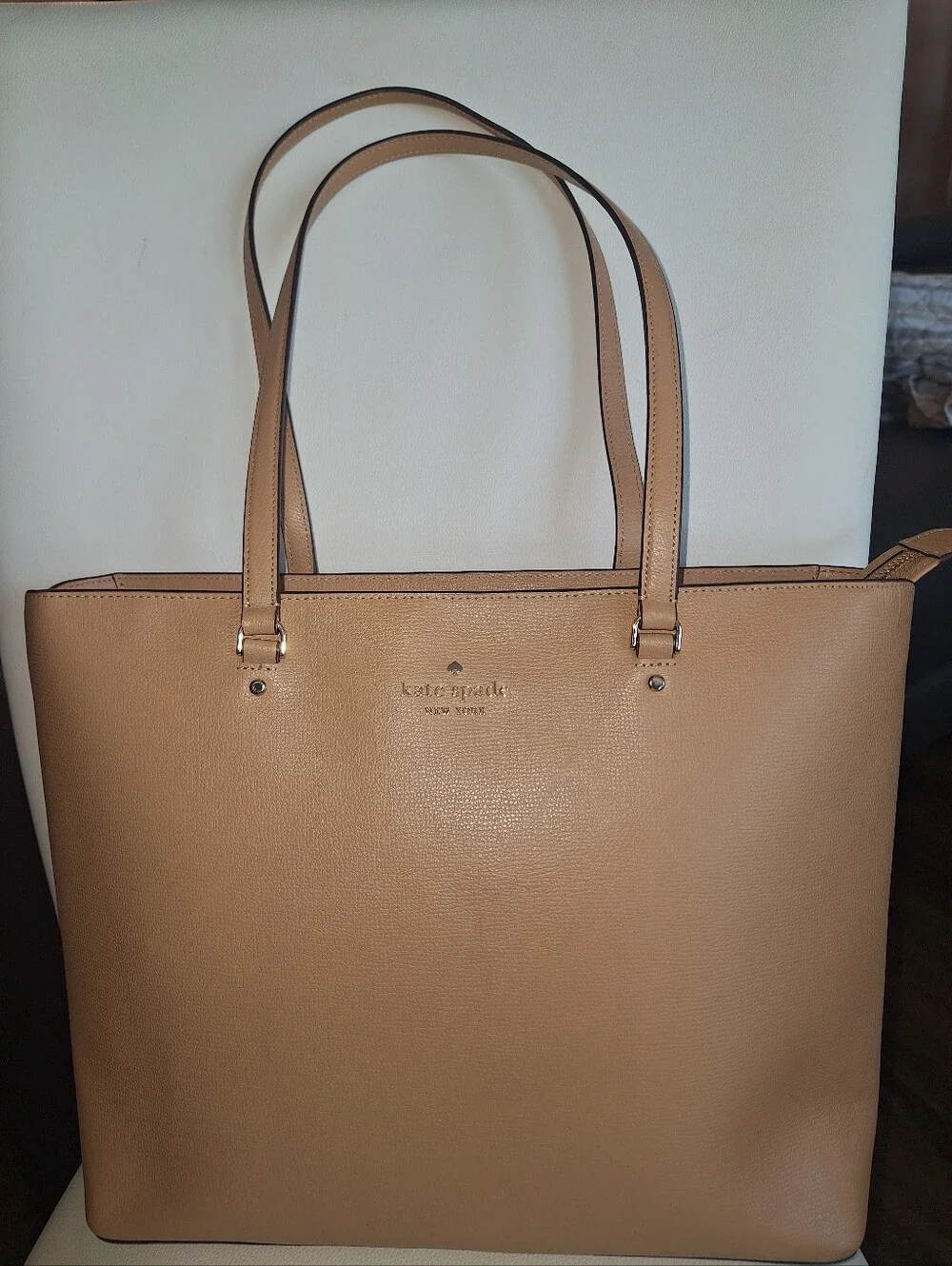 Kate Spade Tan Leather Large Tote EUC